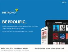 Tablet Screenshot of distrokid.com